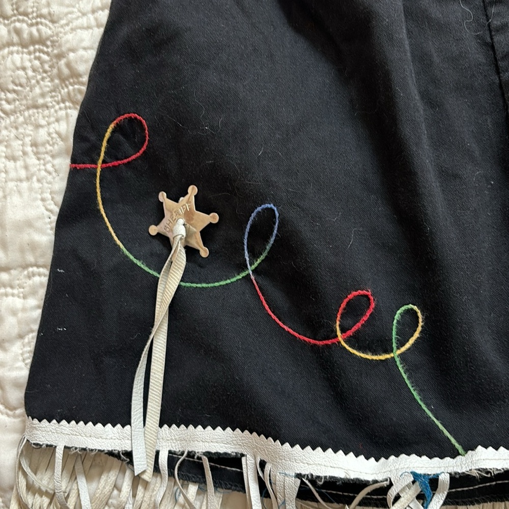 1960’s Walls of Texas girls size 7 fringed black/red 100% cotton cowgirl outfit - Picture 3 of 15